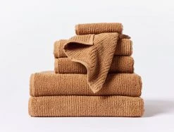 Coyuchi New Arrivals Temescal Ribbed Towels - Terra