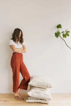 Territory Design Loops Throw Pillow Cover - Black Home Goods