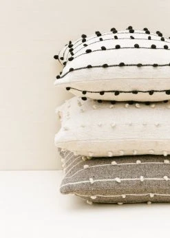 Territory Design Loops Throw Pillow Cover - Cream