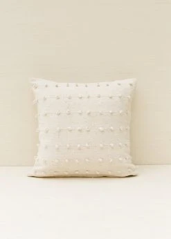 Territory Design Loops Throw Pillow Cover - Cream