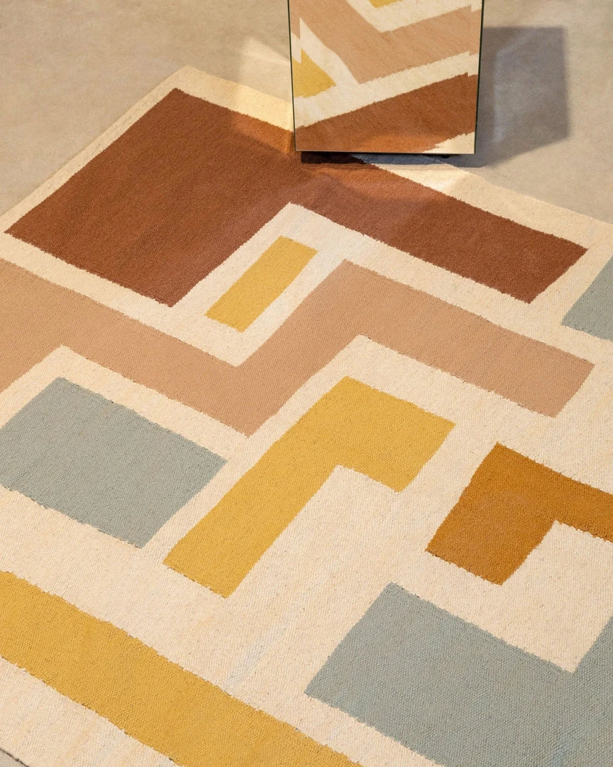 Kiliim Tetris Wool Rug New Arrivals 4 Kiliim Tetris Wool Rug New Arrivals