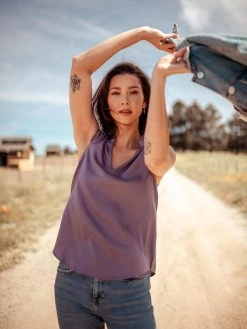 Valani Clothing Thavy Tencel Top - Purple Sage