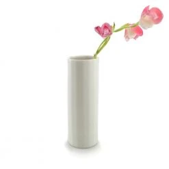 The Bright Angle Bloom Porcelain Vase - Silk White