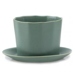 The Bright Angle Home Goods Native Porcelain Planter - Rosemary Green