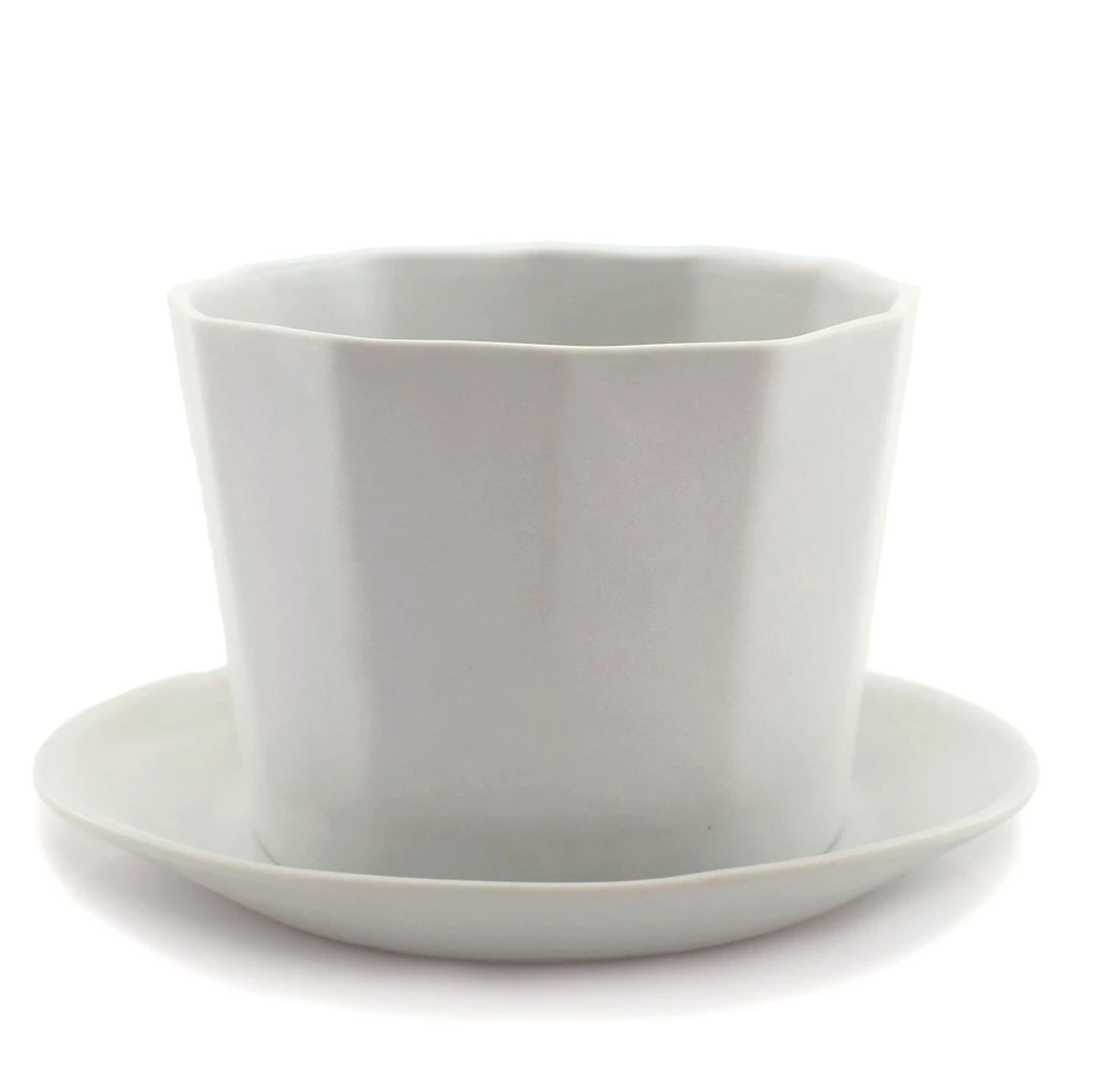 The Bright Angle Native Porcelain Planter - Silk White Home Goods 3 The Bright Angle Native Porcelain Planter - Silk White Home Goods