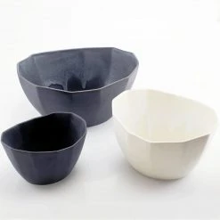 The Bright Angle Porcelain Nesting Bowl Set - Silk White Home Goods 12 The Bright Angle Porcelain Nesting Bowl Set - Silk White Home Goods