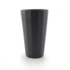 The Bright Angle Porcelain Pint Cup - Mica Black Home Goods