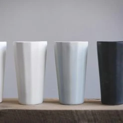 The Bright Angle Porcelain Pint Cup - Mica Black Home Goods