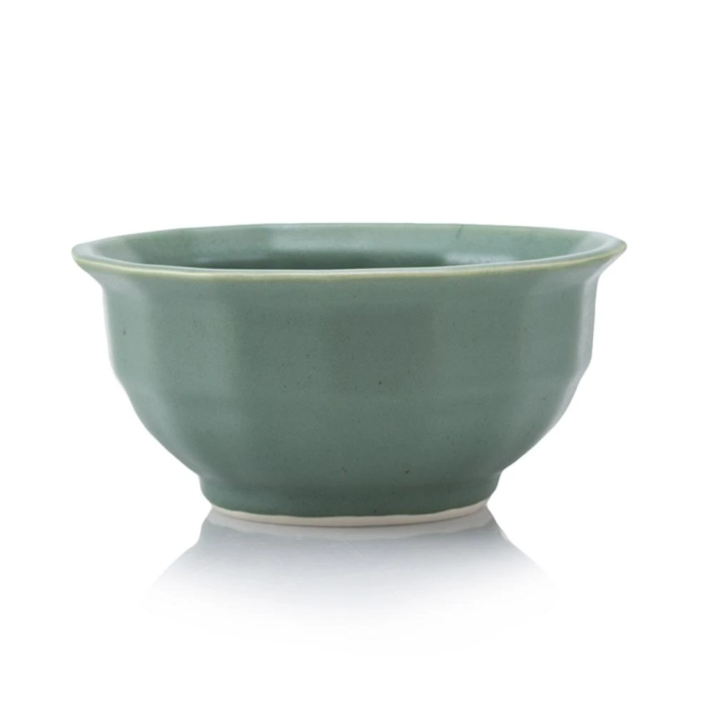 The Bright Angle Kitchen + Dining Porcelain Soup Bowl - Rosemary Green 3 The Bright Angle Kitchen + Dining Porcelain Soup Bowl - Rosemary Green