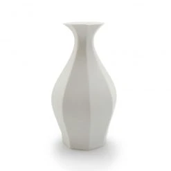 The Bright Angle Table Vase - Silk White