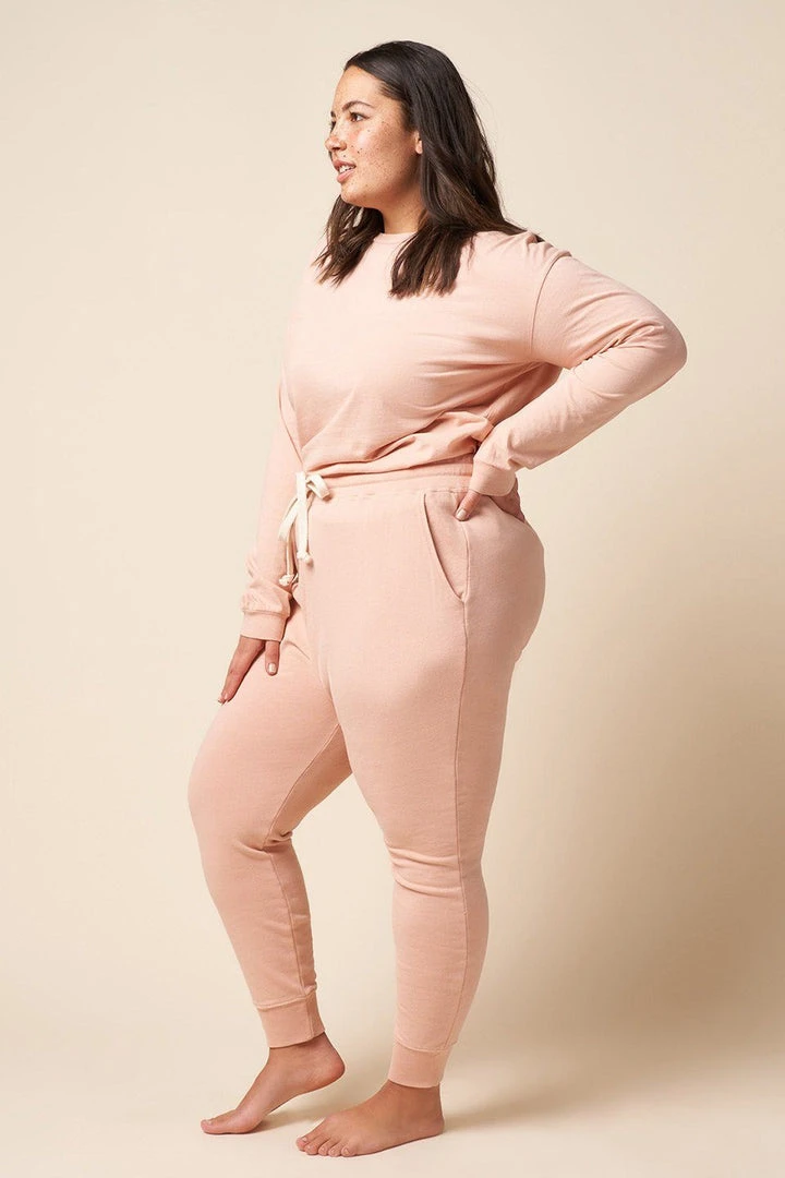 The Standard Stitch Clothing Classic Jogger - Pale Pink 5 The Standard Stitch Clothing Classic Jogger - Pale Pink
