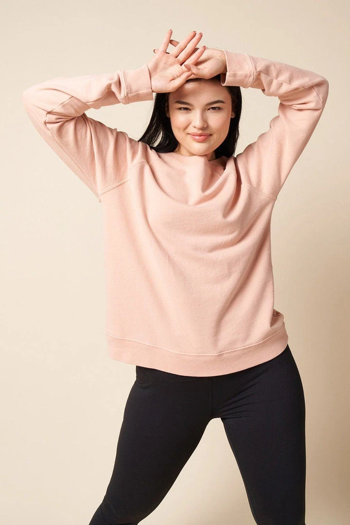 The Standard Stitch College Sweatshirt - Pale Pink 3 The Standard Stitch College Sweatshirt - Pale Pink