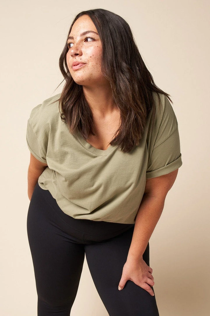 The Standard Stitch Relaxed V - Sage 5 The Standard Stitch Relaxed V - Sage