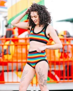 Thunderpants USA Rainbow Stripe Bralette