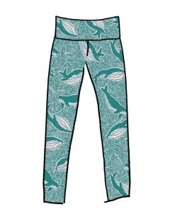 Thunderpants USA Marine Whales High Rise Leggings