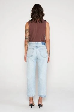 ÉTICA New Arrivals Tyler Vintage Straight Crop Jeans - Pebble Beach
