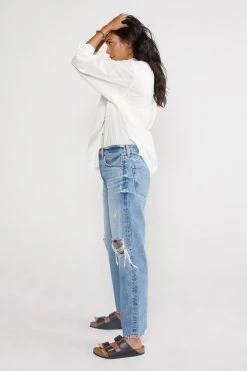 ÉTICA Tyler Vintage Straight Crop Jeans - Sandstorm New Arrivals