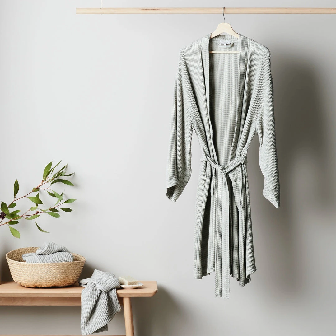 Ettitude Unisex Bamboo Waffle Robe - Sage Best Sellers 3 Ettitude Unisex Bamboo Waffle Robe - Sage Best Sellers