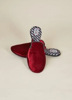 ONE432 Upcycled Velvet Unisex Slippers - Begum Scarlet Best Sellers