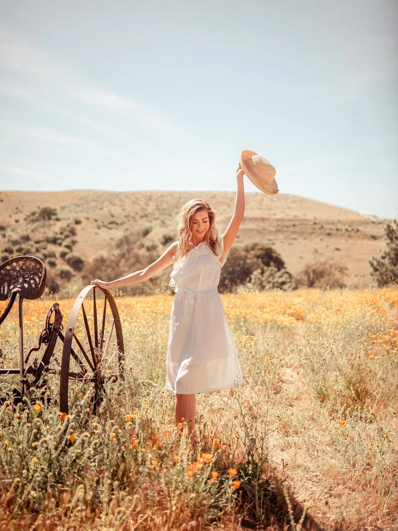 Valani Special Occasion Sokha Banana Midi Dress - Cloud Dancer 6 Valani Special Occasion Sokha Banana Midi Dress - Cloud Dancer