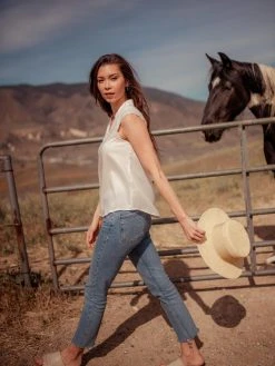 Valani Thavy Tencel Top - Cloud Dancer