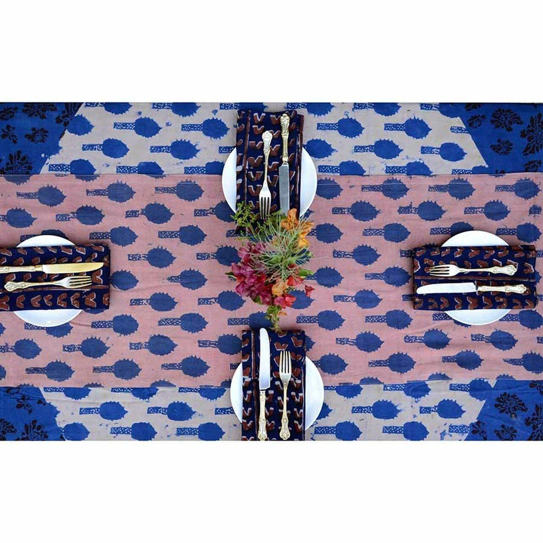 Ichcha Vera Blue Napkin Set 8 Ichcha Vera Blue Napkin Set