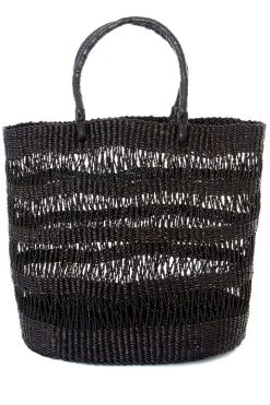 Swahili African Modern Veta Vera Raven Lace Weave Shopper Bag