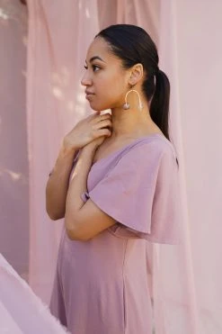 Mien Villa Flutter Sleeve Jumpsuit Clothing