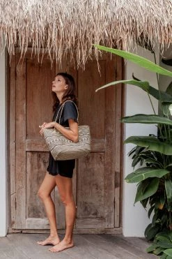 Village Thrive Avery Rattan Day Tote Bag