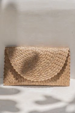 Village Thrive Accessories Rattan Clutch Bag
