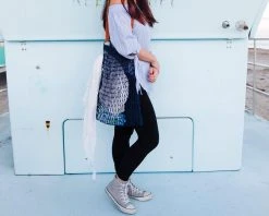 Will & Atlas Jute String Bag - Indigo Accessories