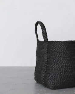 Will & Atlas Large Jute Basket - Charcoal