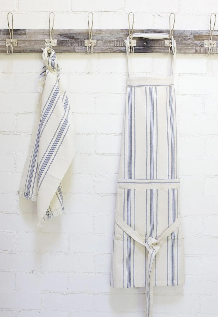 Will & Atlas Blue Stripe Apron 3 Will & Atlas Blue Stripe Apron