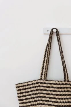 Will & Atlas Paris Striped Oversized Tote - Black + White Best Sellers