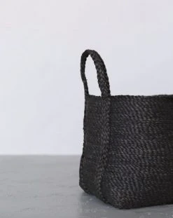 Will & Atlas Home Goods Small Jute Basket - Charcoal