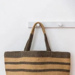 Will & Atlas Sonoma Jute Shopper - Gray Stripe