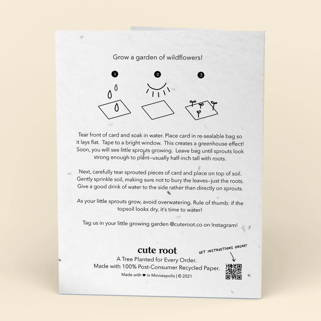 Cute Root With All My Heart Plantable Cards - 10 Pack Greeting Cards 4 Cute Root With All My Heart Plantable Cards - 10 Pack Greeting Cards