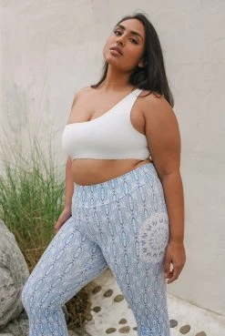 Wolven Reversible One Shoulder Recycled Top - Aquarius Activewear + Athleisure