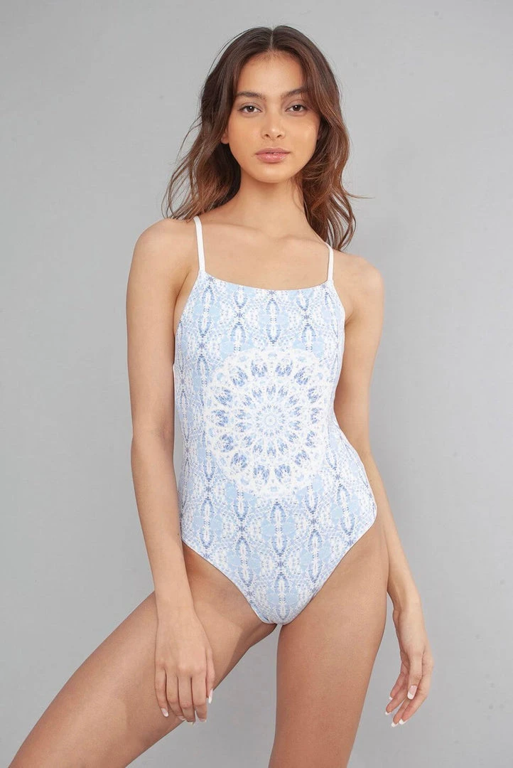 Wolven Reversible Recycled One Piece Swimsuit - Aquarius 7 Wolven Reversible Recycled One Piece Swimsuit - Aquarius