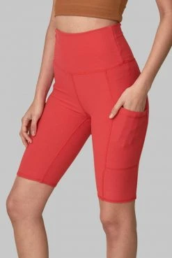 Wolven Best Sellers Recycled Bike Short With Pockets - Cayenne 19 Wolven Best Sellers Recycled Bike Short With Pockets - Cayenne