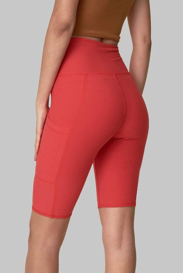 Wolven Best Sellers Recycled Bike Short With Pockets - Cayenne 11 Wolven Best Sellers Recycled Bike Short With Pockets - Cayenne