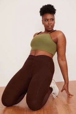 Wolven Reversible Crisscross Four-Way Recycled Top - Chai Activewear + Athleisure