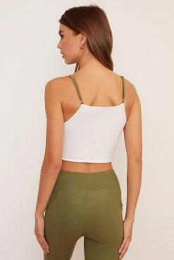 Wolven Reversible Crisscross Four-Way Recycled Top - Eucalyptus Activewear + Athleisure