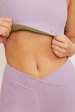 Wolven Reversible Crisscross Four-Way Recycled Top - Lavender