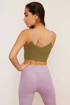 Wolven Reversible Crisscross Four-Way Recycled Top - Lavender