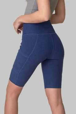 Wolven Recycled Bike Short With Pockets - Indigo Activewear + Athleisure