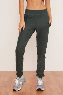 Wolven Activewear + Athleisure Recycled Joggers - Thyme