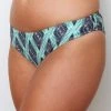 Wolven Swim Recycled Ruched Hipster Bikini Bottom - Jungle