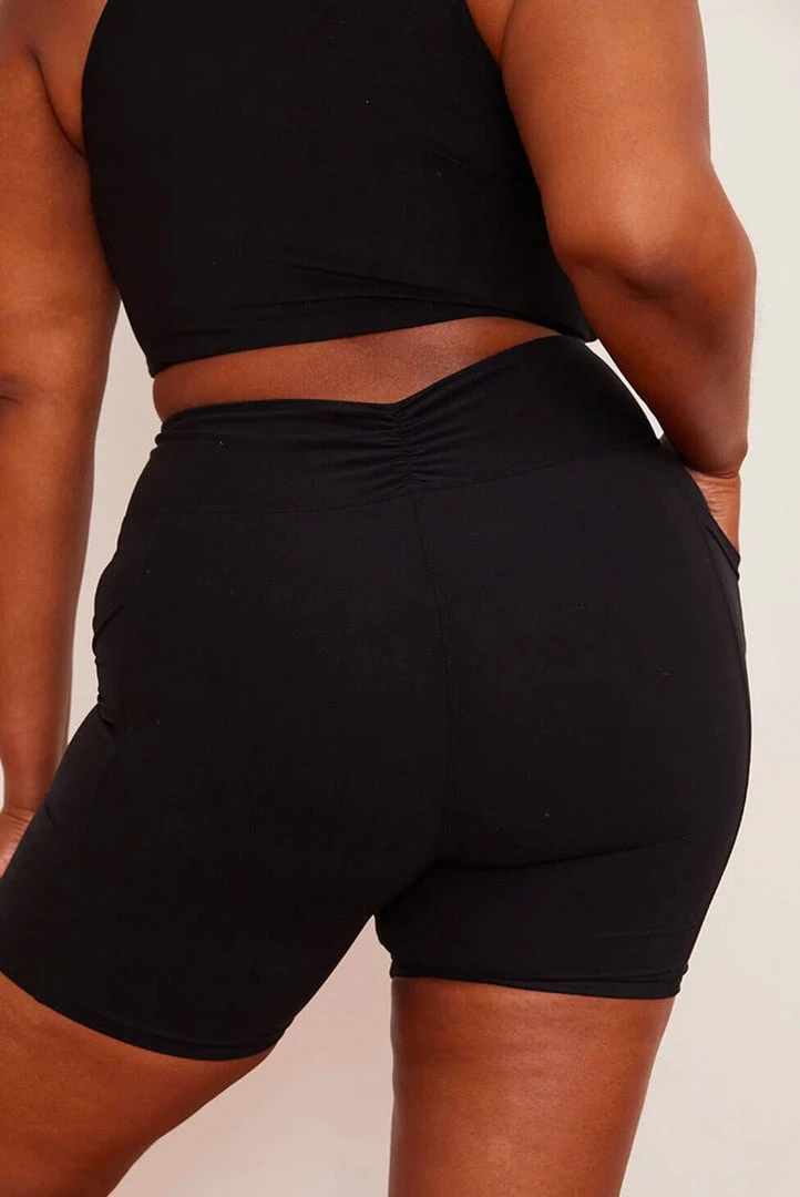 Wolven Recycled Midi Bike Short - Onyx 7 Wolven Recycled Midi Bike Short - Onyx