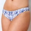 Wolven Recycled Ruched Hipster Bikini Bottom - Oasis 1 Wolven Recycled Ruched Hipster Bikini Bottom - Oasis